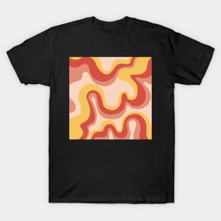 groovy abstract 70's wave print T-Shirt